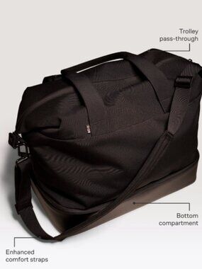 NWT BÉIS Weekender Bag TSA-Approved Carryon Separate Shoe Trolley Strap Laptop